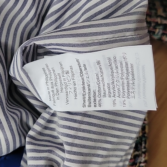 EUC J. Crew Lady Jacket in Multicolor Metallic Tweed with Braided Trim - Picture 9 of 10